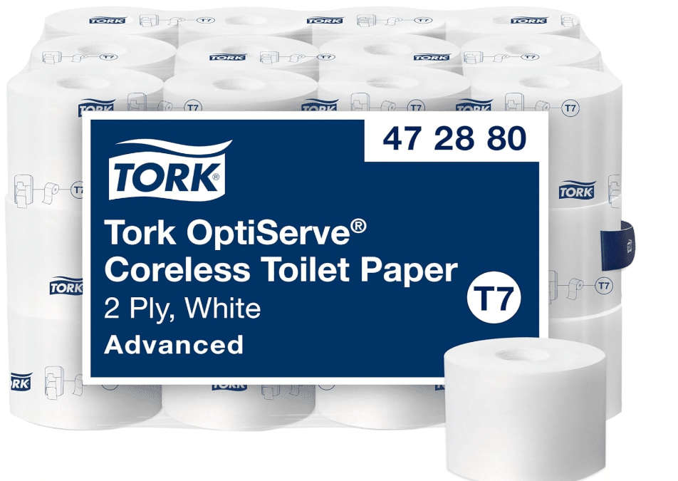 Tork Coreless High-Capacity Toilet Paper Roll White T7, Advanced